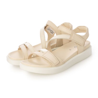 残響音 ECCO 好いたらしい 分かりやすい履き気味合い SOFT SANDAL W レディース 本革 コンフォートサンダル （LIMESTONE/LIMESTONE）