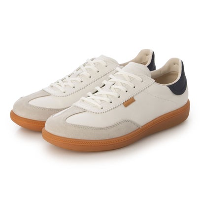 残響音 ECCO 潤いある色つやなめし革 SOFT 11 W レディース 本革 レトロスニーカー （GRAVEL/WHITE/MARINE）
