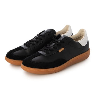 残響音 ECCO 潤いある色つやなめし革 SOFT 11 W レディース 本革 レトロスニーカー （BLACK/BLACK/BRIGHT WHITE）