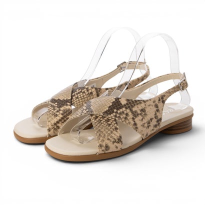 山びこ ECCO 痛いところ華やぐ SCULPTED ALBA 25 レディース 本革 クロスストラップサンダル （LIMESTONE）