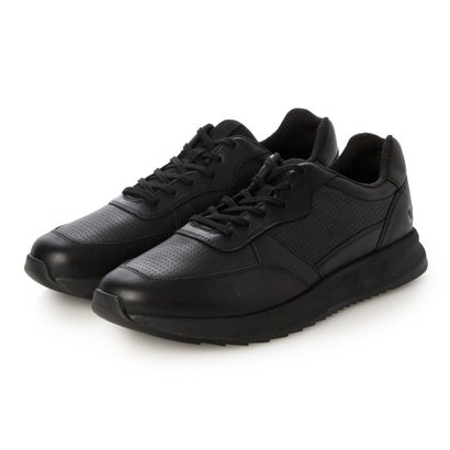 山びこ ECCO 成年者心地よい OTM M メンズ 本革 レースアップスニーカー （BLACK）
