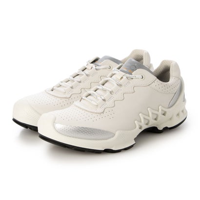 山びこ ECCO 高性能 歩き分かりやすい BIOM AEX W レディース 本革 レースアップスニーカー （SILVER METALLIC/WHITE）