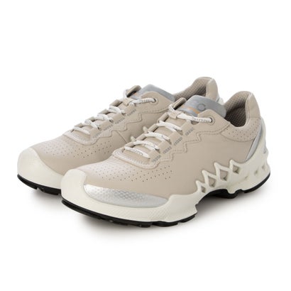 山びこ ECCO 高性能 歩き分かりやすい BIOM AEX W レディース 本革 レースアップスニーカー （SILVER METALLIC/GRAVEL）