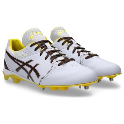 アシックス ASICS ネオコネクト スパイク (ホワイト×ダークブラウン)|LOCOMALL(ロコンド公式ストア)
