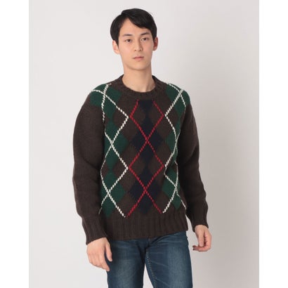 バラクータ BARACUTA CREWNECK ARGYLE プルオーバー （スレート黒いこと）