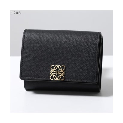 ロエベ LOEWE LOEWE 三つ折り財布 ANAGRAM TRIFOLD 6 C821TR2X （1206/NEGRO-ORO/ブラックGD）