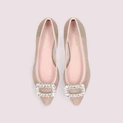 プリティ・バレリーナ Pretty Ballerinas TYRA crystal buckle / タイ王国ラ 結晶 バックル バレーシューズ （ORO-ORO）