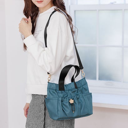 マリークワント MARY QUANT デイジードロストポケット 2WAYミニトート （ピーコック）