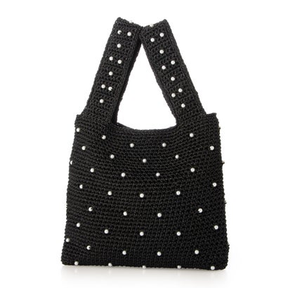 カシェリエ CACHELLIE C8836 F/PEARL KNIT TOTE （ブラック）