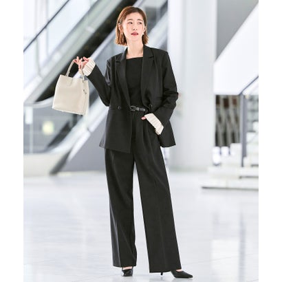 ルイルエブティック RUIRUE BOUTIQUE ストレッチ ｜ プリーツ アタッチメント ダブルテーラード スーツ ｜ セットアップ・オフィスカジュアル・セレモニースーツ・フォーマルスーツ・ママスー｜LOCOMALL（ロコンド公式ストア）