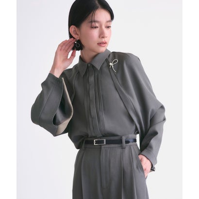ルイルエブティック RUIRUE BOUTIQUE ストレッチ | ピンタック & ラインスリーブ ワイド セットアップ | オフィスカジュアル・セレモニースーツ・フォーマルスーツ・ママスーツ・パンツス|LOCOMALL(ロコンド公式ストア)
