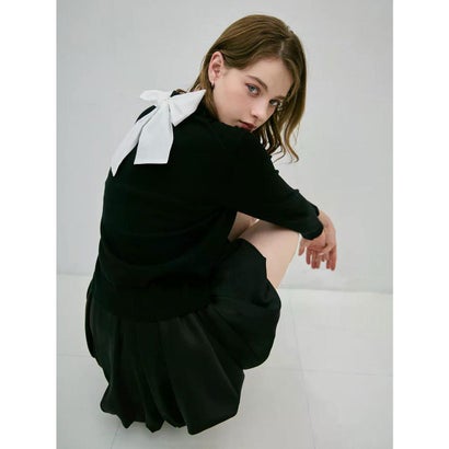 エイミーイストワール EIMY ISTOIRE EIMYロゴニットトップス （BLACK）