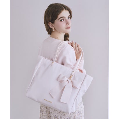 住みか ド フルール Maison de FLEUR シュロの葉引きつける付き添い人3ルームトートバッグ （サクラ色）