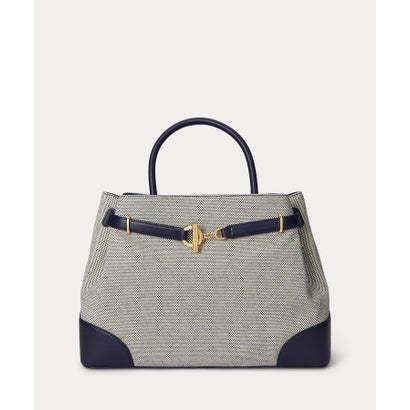 置き目レン ラルフ 置き目レン LAUREN RALPH LAUREN クロスダイド 帆布 ラージ Blaike サッチェル （101自然的）