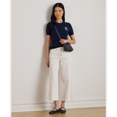 ローレン ラルフ ローレン LAUREN RALPH LAUREN ハイライズ ワイドレッグ クロップド ジーンズ （400ホワイト）