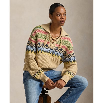 ポロ ラルフ 置き目レン POLO RALPH LAUREN 公明正大 アイル スピード競技繰り上げる プルオーバー （270赤銅色）