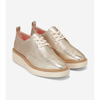 電話を掛ける ハーン COLE HAAN 一風変わった地びた プラットホーム ウィングチップ オックスフォード womens （ゴールドタルカ / 象牙色）