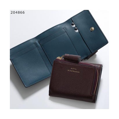 アニヤハインドマーチ Anya Hindmarch ANYA HINDMARCH 三つ折り紙入れ 159890 ミニ紙入れ （204866/CLARET/赤銅色）