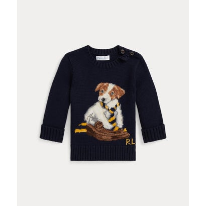 ポロ ラルフ 置き目レン POLO RALPH LAUREN (もの言う花)ドッグインターシャ 綿織物 プルオーバー （410米国海軍）