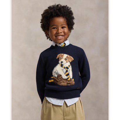 ポロ ラルフ ローレン POLO RALPH LAUREN (ボーイズ 2才～7才)ドッグインターシャ コットン セーター （410ネイビー）