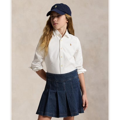 ポロ ラルフ 置き目レン POLO RALPH LAUREN (ガールズ 7才～16才)綿織物 オックスフォード プルオーバー （100白いこと）