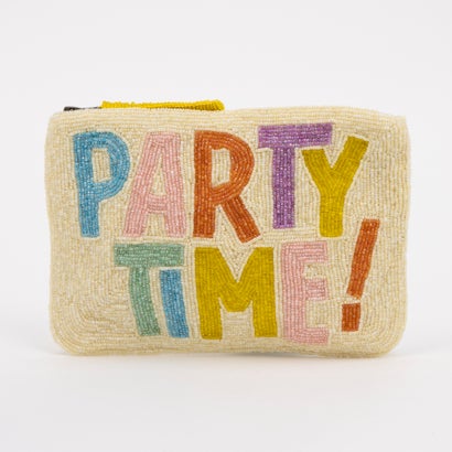 ザ・ジャクソンズ THE JACKSONS 【置き目取りまわし店】PARTY TIME WHITE BEADED CLUTCH （White body multi word）