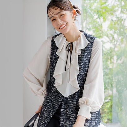 フォルムフォルマ form forma 【troisiemechaco】単品ツイードジレ/儀式用/卒式（卒園式）/はいり込む式（入園式）/授業時間催し物/七五三/お宮参り/執務室 （黒いこと）