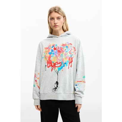 デシグアル Desigual ミッキーマウス スウェットシャツ （グレー/ブラック）