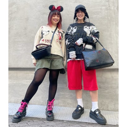 デシグアル Desigual ミッキーとミニーマウスのスウェット （グレー/ブラック）