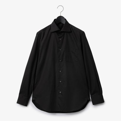 ダーバン D\u0027URBANブラックブロードドレスシャツ（広広とした色合い）
