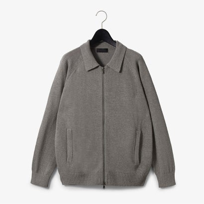 ダーバン D\u0027URBAN 美濃和紙メランジジップニットカーディガン  （薄墨色） その他-メンズファッション