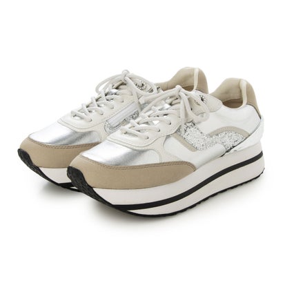 フィットジョイ FITJOY 厚底 6 eyeletスニーカー (SILVER)