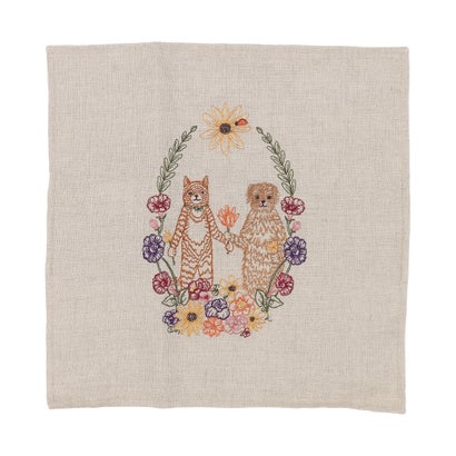 コーラルアンドタスク Coral\u0026Tusk 【定まり取りまわし店】Pillow case 30x30 Cat and Dog Friends Garland （FREE）