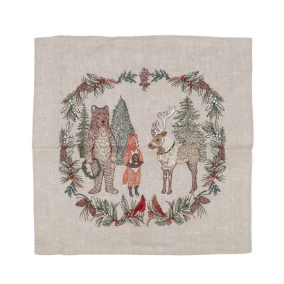コーラルアンドタスク Coral\u0026Tusk 【定まり取りまわし店】Pillows case 50x50 Christmas Cheer Wreath （FREE）