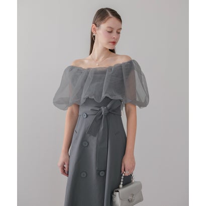 レジャ Leja 3WAYオフショルチュールトレンチディティールワンピースドレス美脚効果結婚式 パーティードレス 成人式 二次会 同窓会 お呼ばれ オケージョン 20代 30代 40代 （GRAY）｜LOCOMALL（ロコンド公式ストア）