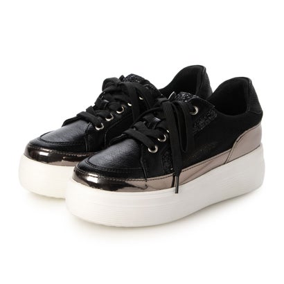 ブリジット 赤ちょうちんキン Bridget Birkin グリッターメッシュスニーカー （黒いこと）
