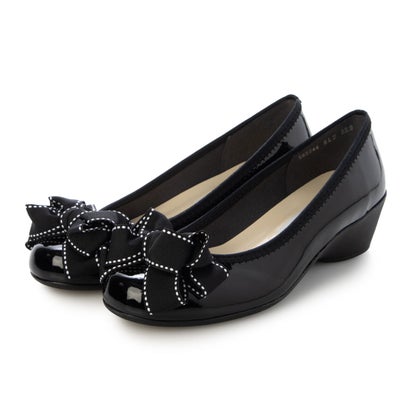ブリジットバーキン ウォーク Bridget Birkin Walk ステッチリボンウォーキングパンプス （ブラックエナメル）