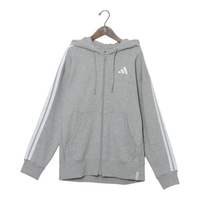 アディダス adidas メンズ スウェットフルジップ M ESS+ 3S スウェットFZフーディ KF3709 （ミディアムグレーヘザー）