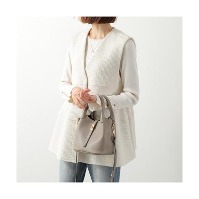 ヴィオラドーロ VIOLAd\u0027ORO VIOLAd\u0027ORO ハンドバック TRERO トレロ V-1613 なめし革 （L/TAUPE/BLACK-グレージュ） バッグ-バッグ・小物・ブランド雑貨-レディースバッグ