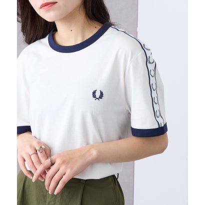 フレッドペリー FRED PERRY 【日本置き目品】TAPED RINGER T-SHIRT M4620 （白いこと）