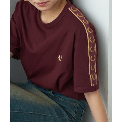 フレッドペリー FRED PERRY 【日本置き目品】ONTRAST TAPE RINGER T-SHIRT M4613 （バーガンディー）