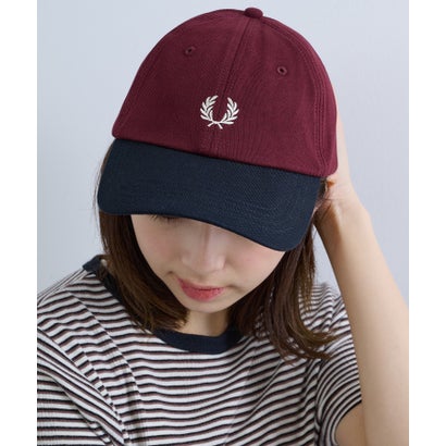 フレッドペリー FRED PERRY 【日本定め事品】BLOCKED PIQUE CLASSIC CAP HW2303/ブロックド ピケ 古典派音楽 旗がしら （バーガンディー）