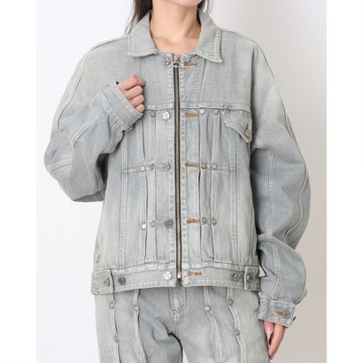 アクオド ACUOD Rivet Tuck Work Jacket (グレー)|LOCOMALL(ロコンド公式ストア)