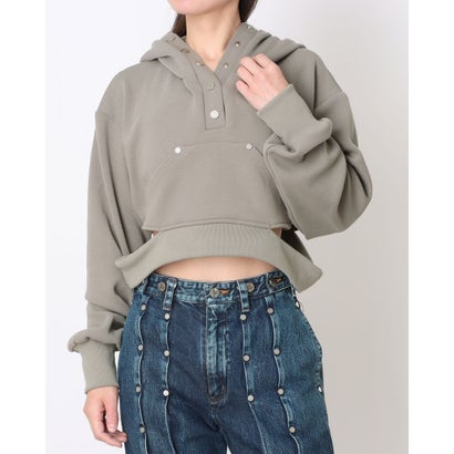 アクオド ACUOD Cropped Hood Sweat Shirts （サンドベージュ）