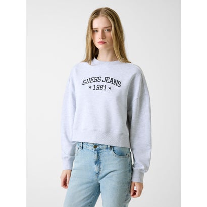 ゲス GUESS GUESS JEANS Drop Shoulder Emb Cropped Crew （H91N）