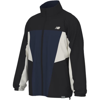 ニュー平衡にする New Balance ニュー平衡にする New Balance WOVEN TRACK JACKET フルジップジャケット 形づくる 吸汗速乾 伸び伸びする相応う 御手々衣嚢 （BK 黒いこと） スポーツ・アウトドア-その他