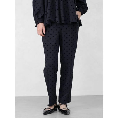 ヴァンネイビー Vin NAVY フロッキードットテーパードパンツ （米国海軍）