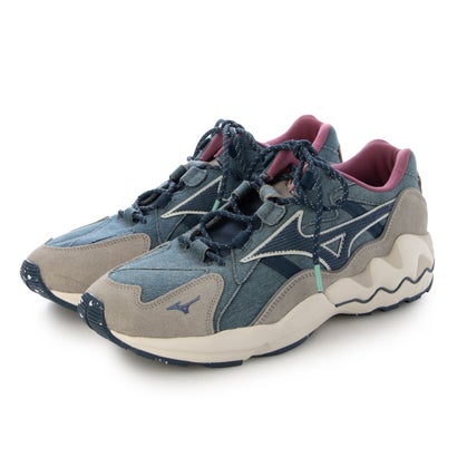 ミズノ MIZUNO MIZUNO WAVE RIDER 1 NIKKA POKKA PACK DENIMBLUE/INDIGO/WINE D1GA238001 （DENIMBLUE/INDIGO/WINE）