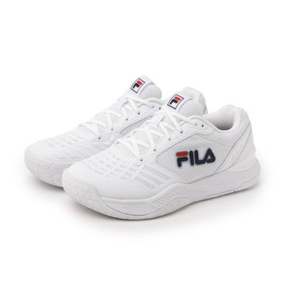 フィラ FILA AXILUS 3 / アクシラス 3 / 引きくらべる用メンズテニスシューズ （WHT/FNV/FRD）