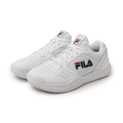 フィラ FILA AXILUS 3 / アクシラス 3 / 引きくらべる用メンズテニスシューズ （WHT/FNV/FRD）